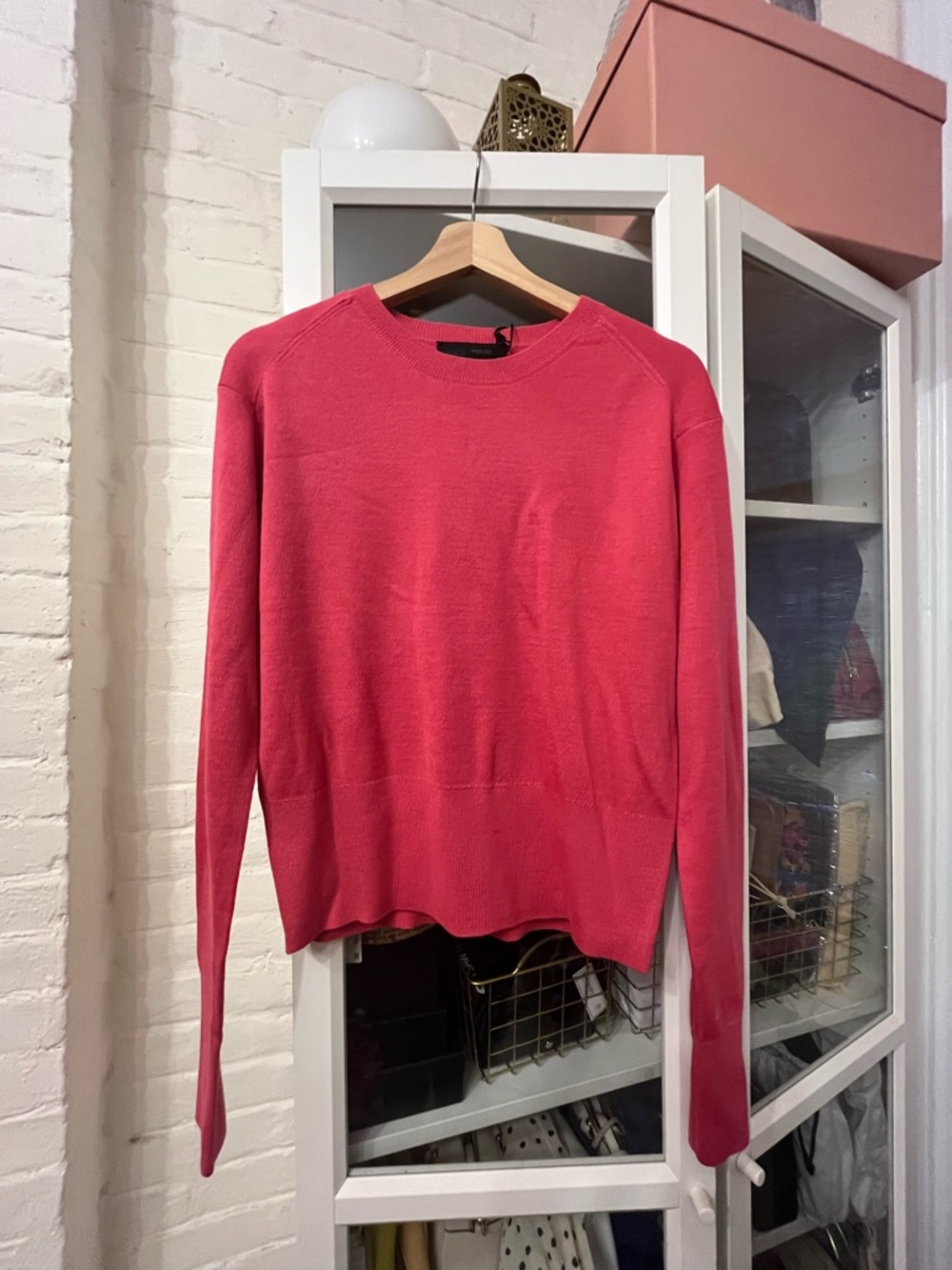 Zara Women’s Crewneck Sweater in Coral Pink